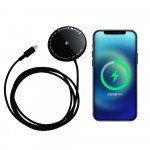 Wholesale MagSafe Style Fast Wireless Qi Magnet Charger USB-C 15W Fast Charging Pad Compatible with all Wireless Charging Phone, iPhone 12, and More (Black)